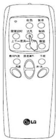 电脑 氧冲 间隔定时 送风 制动 上下一度具 除霜 载明气流 温度调节 不能 风速 升/升 LG