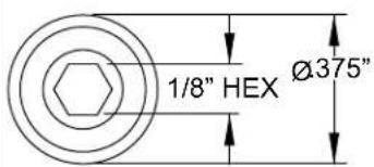 1/8" HEX Ø375"