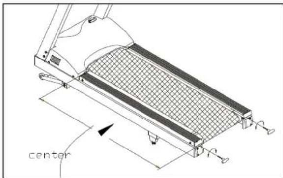 SportsArt 6100E - Periodically monitor the position of the belt to ensure peak performance: - 1