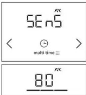 SE n5 < Ⓛ > multi time ≡ 80 °C
