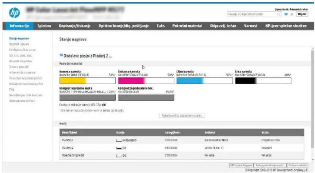 HP LaserJet Enterprise MFP M431 - Prvi korak: Dostop do HP-jevega vgrajenega spletnega strežnika - 3