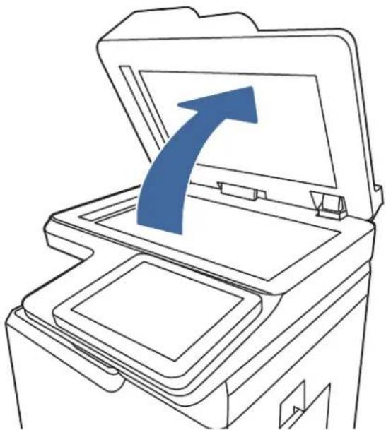 HP LaserJet Enterprise MFP M431 - Preverjanje, ali je na steklu optičnega bralnika umazanija ali madeži - 2