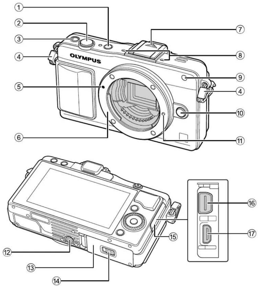 OLYMPUS E-PM2 - Names of parts - 1