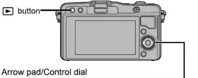 OLYMPUS E-PM2 - Press the ▶ button. - 1