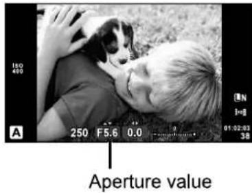 OLYMPUS E-PM2 - Choosing aperture (A aperture-priority mode) - 1