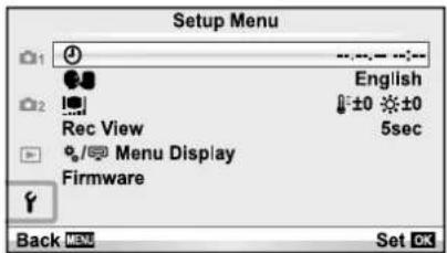 OLYMPUS E-PM2 - ■ Setup Menu - 1