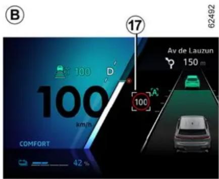 B 100 D 100 km/h COMFORT 42 % 17 Av de Lauzun 150 m 62492