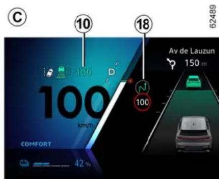 C 10 18 62489 100 km/h Av de Lauzun 150 m 100 COMFORT 42 %