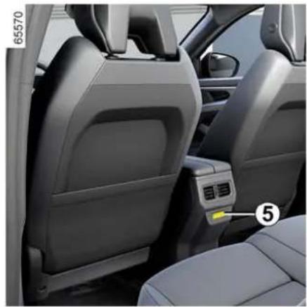 RENAULT Espace (2023) - Vtičnici multimedijskega sistema "USB-C" 2 in 5 - 1