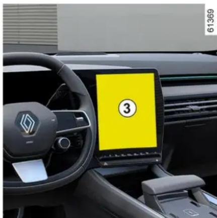 RENAULT Espace (2023) - Postopek ponastavitve prek zaslona multimedijskega sistema 3 - 1