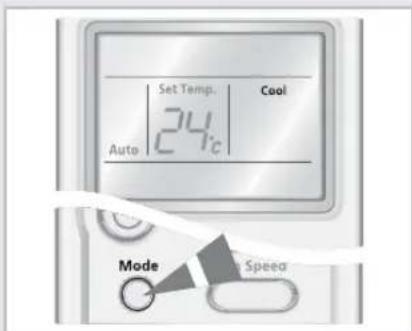 Set Temp. Cool 24°C Auto Mode Speeda
