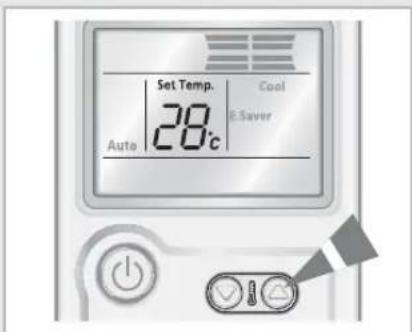 Set Temp. Cool 28°C Auto E.Saver