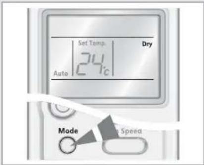 Set Temp. Dry 24°C Auto Mode Speed