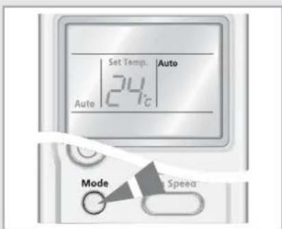 Set Temp. Auto 24°C Mode Speed
