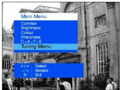 PANASONIC TC-14S3RL - Manual Tuning (front panel of the television) - 2