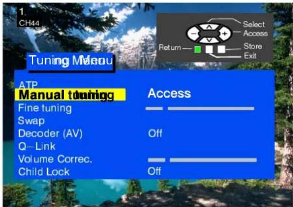 PANASONIC TX-21CK1FB - Manual tuning (front panel) - 17