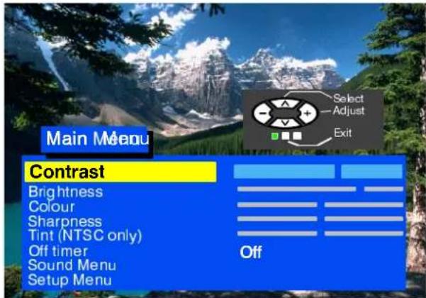 PANASONIC TX-21CK1FB - ON—SCREEN MENUINDICATIONS - 6