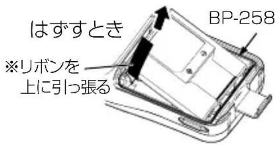 はずすとき ※リボンを 上に引っ張る BP-258