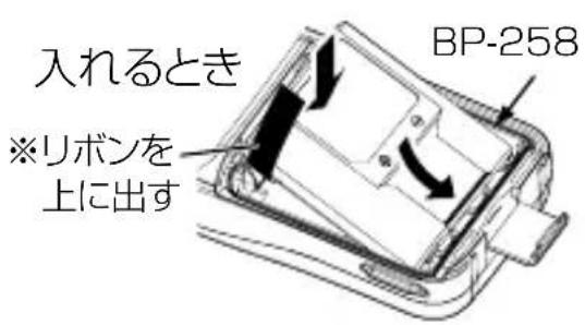 入れるとき ※リボンを 上に出す BP-258