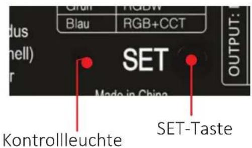 Grau RGBW Blau RGB+CCT dus nell) r SET Made in China OUTPUT: Kontrollleuchte SET-Taste