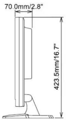 70.0mm/2.8" 423.5mm/16.7"