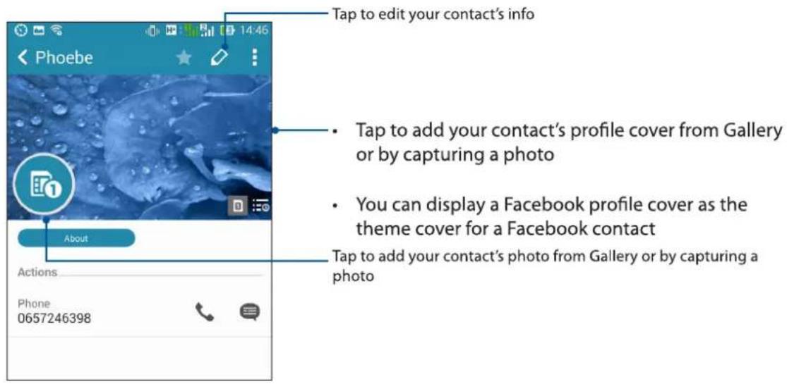 ASUS ZenFone 5 A502CG - Customizing your contact's profile - 1