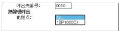 呼出先番号: 0010 無線機呼出 他拠点: 2L 1(IP1000C)