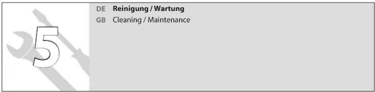 DE Reinigung / Wartung GB Cleaning / Maintenance