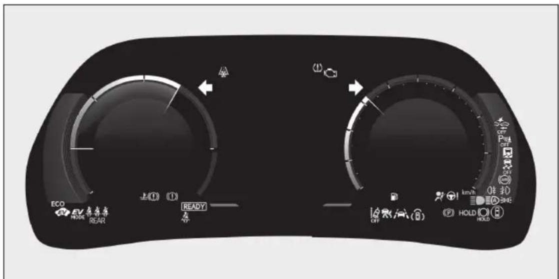 ECO EV HODE REAR 上① ① READY OFF Pw Off OFF OFF OFF km/h 唯扣 ④ SH6 16 R (8) HOLD HOLD