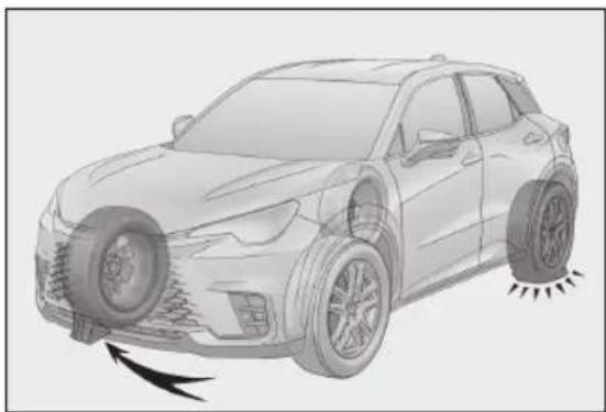 LEXUS LBX (2023) - Вађење резервне гуме - 4