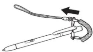 PANASONIC Toughbook H1 Field Lite - Attaching the digitizer pen to the computer - 2