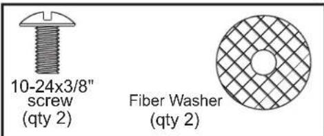 10-24x3/8" screw (qty 2) Fiber Washer (qty 2)
