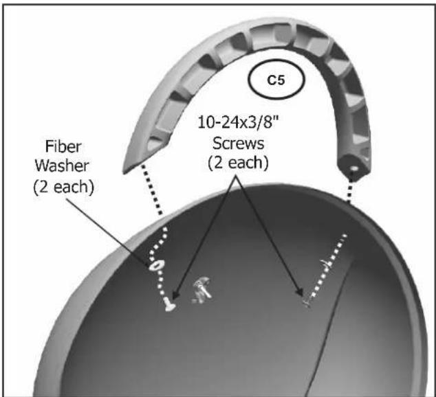 C5 10-24x3/8" Screws (2 each) Fiber Washer (2 each)