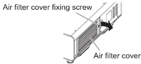 Air filter cover fixing screw Air filter cover