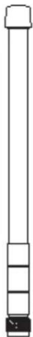 Brocade ML-1499-10JK-01R - ML-2499-FHPA5-01R Omni-Directional "Pipe" Antenna: N male connector - 1