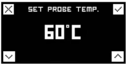 SET PROBE TEMP. 60°C