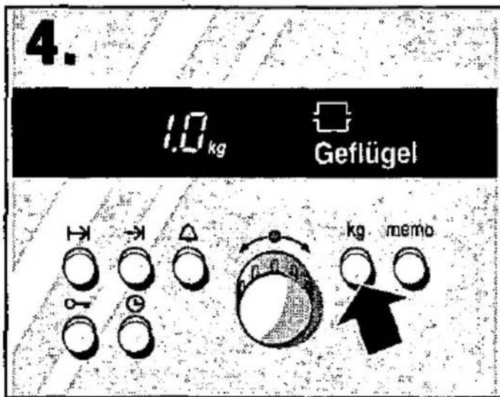4. 1.0 kg Geflügel kg memo