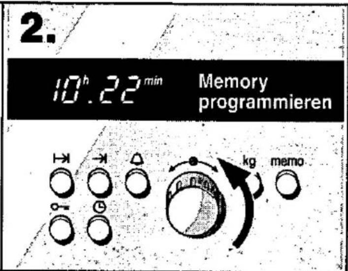 2. 10h22 min Memory programmieren kg memo