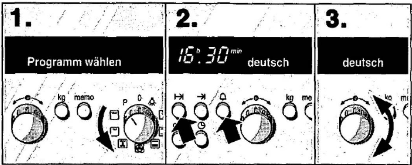 1. Programm wählen 2. 16:30 min deutsch 3. deutsch