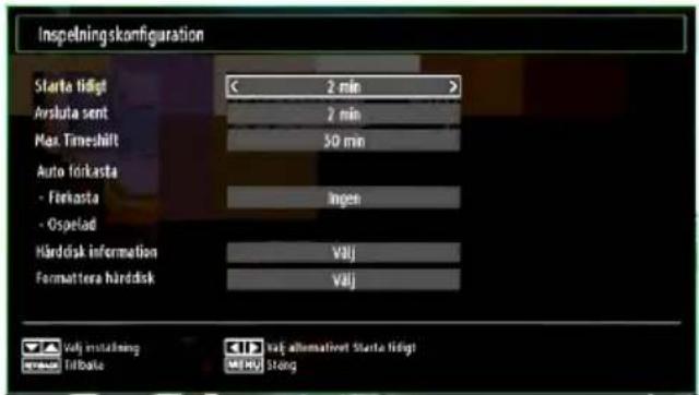 Luxor LED550FHD - Konfiguration av inspelning - 1