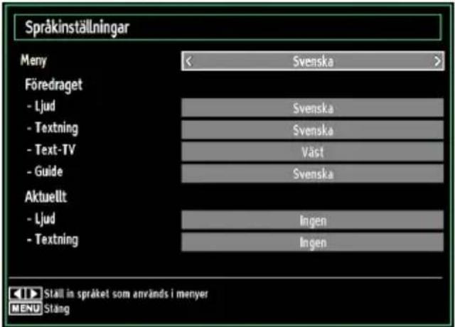 Luxor LED550FHD - Konfigurera språkpreferenser - 1