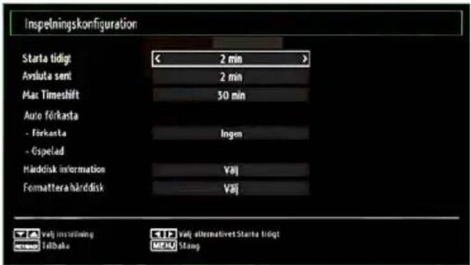 Luxor LCD40LXC - Konfiguration av inspelning - 1
