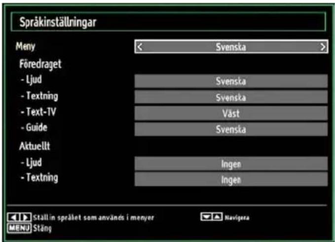 Luxor LCD40LXC - Konfigurera språkpreferenser - 1