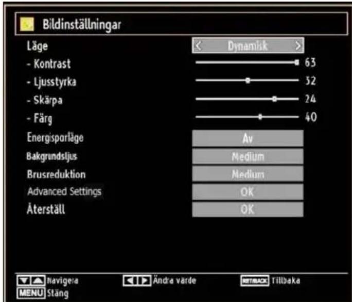Luxor LCD40LXC - Konfigurering av bildinställningar - 1