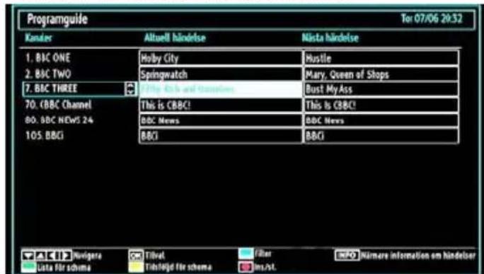 Luxor LCD40LXC - Visa elektronisk programguide (EPG) - 1