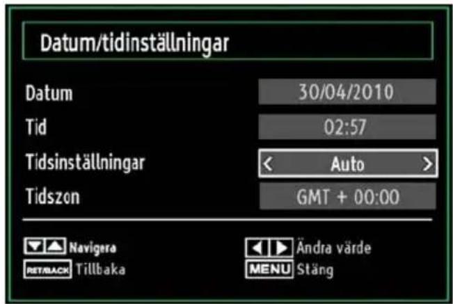 Luxor LCD40LXC - Konfigurera inställningar av datum/tid - 1