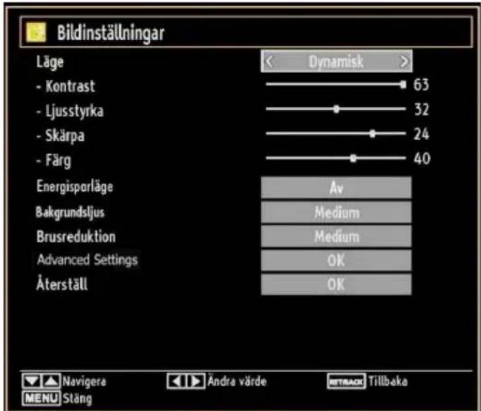 Luxor LC32CL - Konfigurering av bildinställningar - 1
