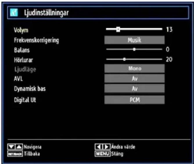 Luxor LC32CL - Konfigurering av ljudinställningar - 1
