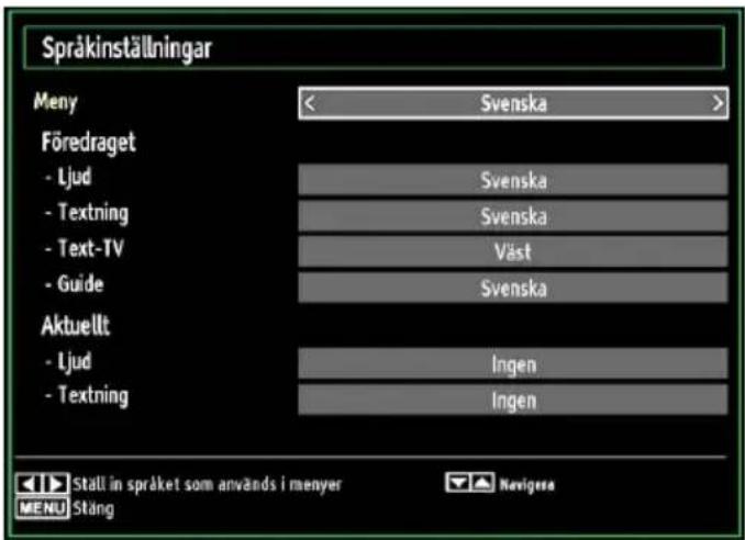 Luxor LC32CL - Konfigurera språkpreferenser - 1