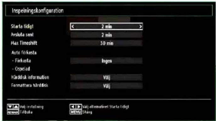 Luxor LC32CL - Konfiguration av inspelning - 1